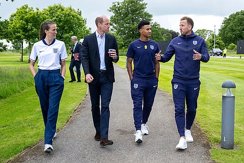 Britain's Prince William visit to St George's Park